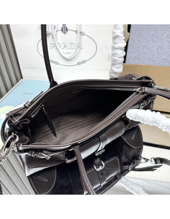 Borsa a mano Prada Bonnie medium in velluto PRADA