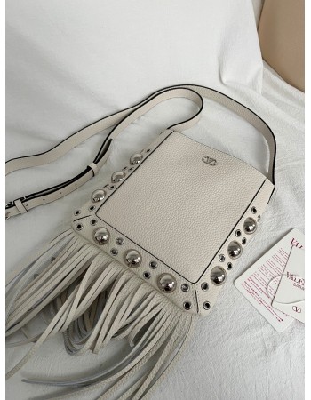 Borsa A Spalla Piccola  Nellcôte In Pelle Con Frange VALENTINO