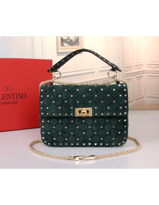 Borsa Media Rockstud Spike In Suede VALENTINO