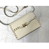 Borsa Piccola A Tracolla Rockstud In Vitello Granato VALENTINO