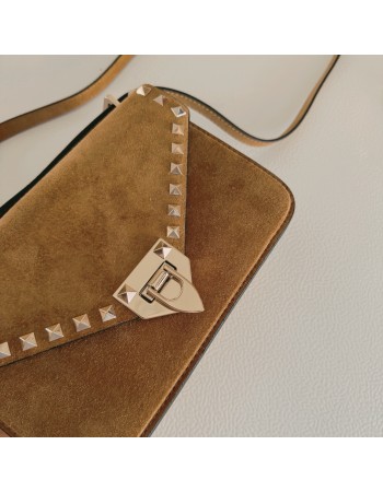 Borsa Piccola A Tracolla Rockstud In Suede VALENTINO