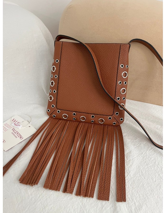 Borsa A Spalla Piccola  Nellcôte In Pelle Con Frange VALENTINO