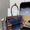 Borsa a mano Prada Bonnie medium in denim e pelle PRADA
