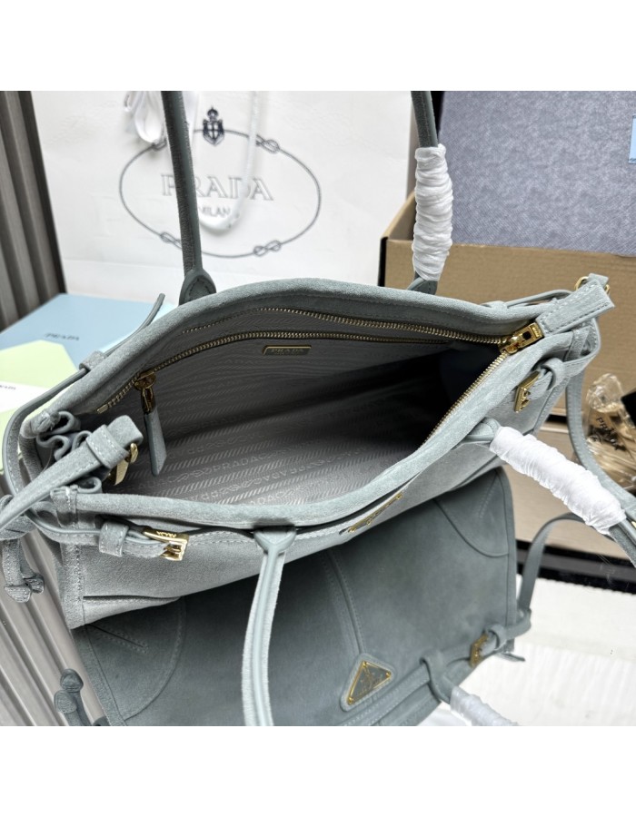 Borsa a mano Prada Bonnie medium in pelle scamosciata PRADA