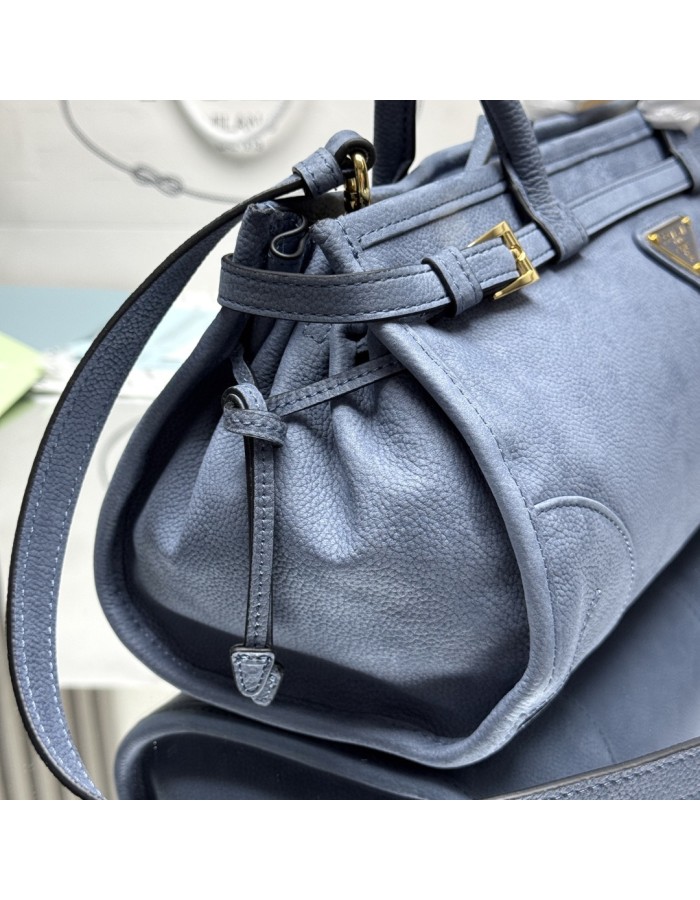 Borsa a mano Prada Bonnie medium in pelle nabuk PRADA