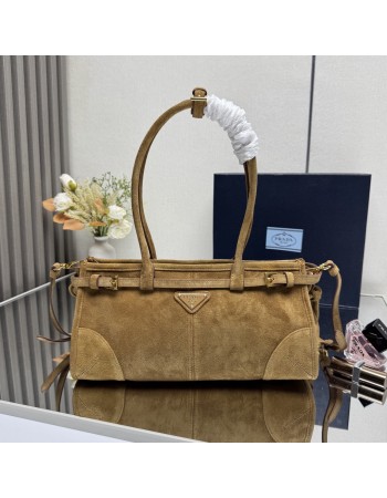 Borsa a mano Prada Bonnie medium in pelle scamosciata PRADA
