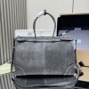 Borsa a mano Prada Bonnie extra large in pelle scamosciata PRADA