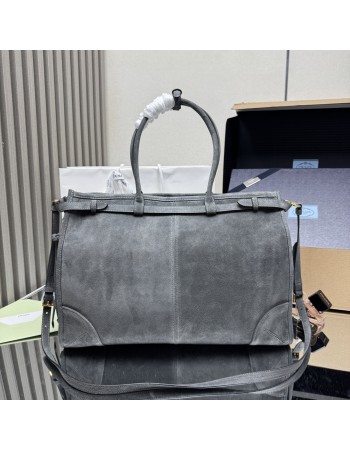 Borsa a mano Prada Bonnie extra large in pelle scamosciata PRADA