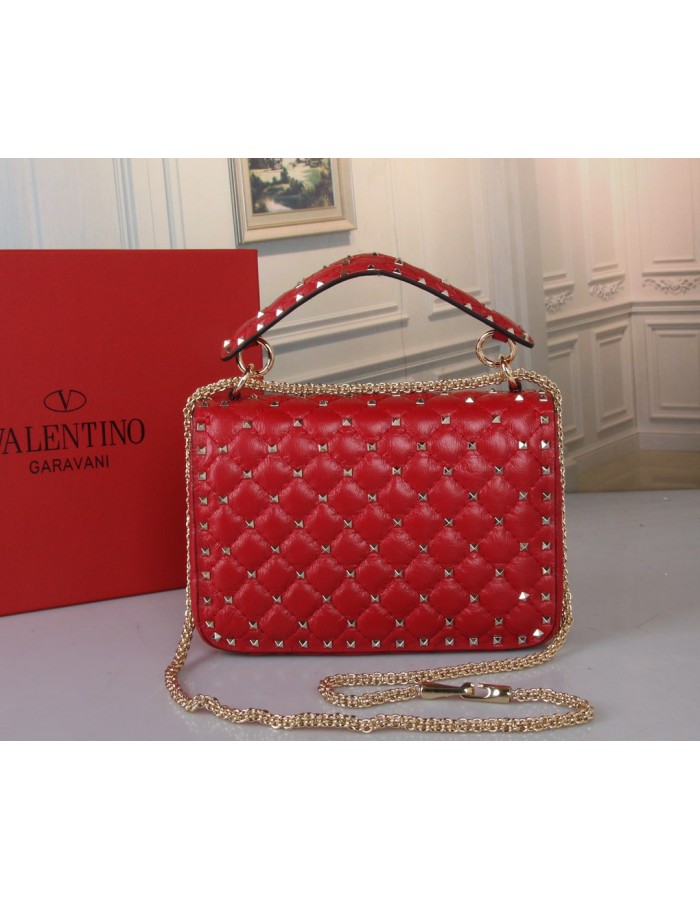 Borsa Media Rockstud Spike In Capretto VALENTINO