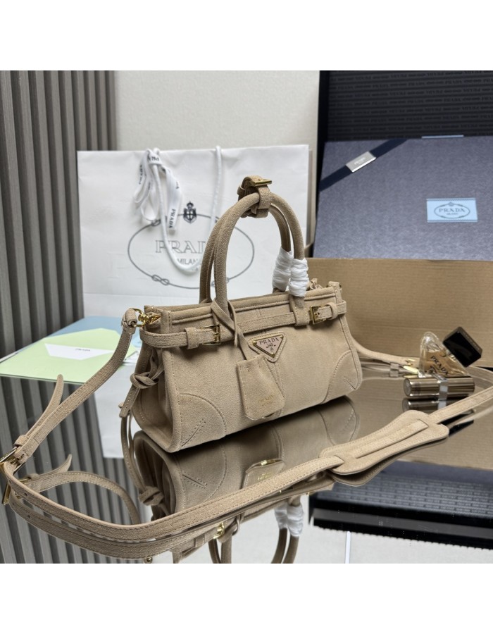 Borsa a mano Prada Bonnie mini in pelle scamosciata PRADA