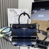 Borsa a mano Prada Bonnie small in denim e pelle PRADA