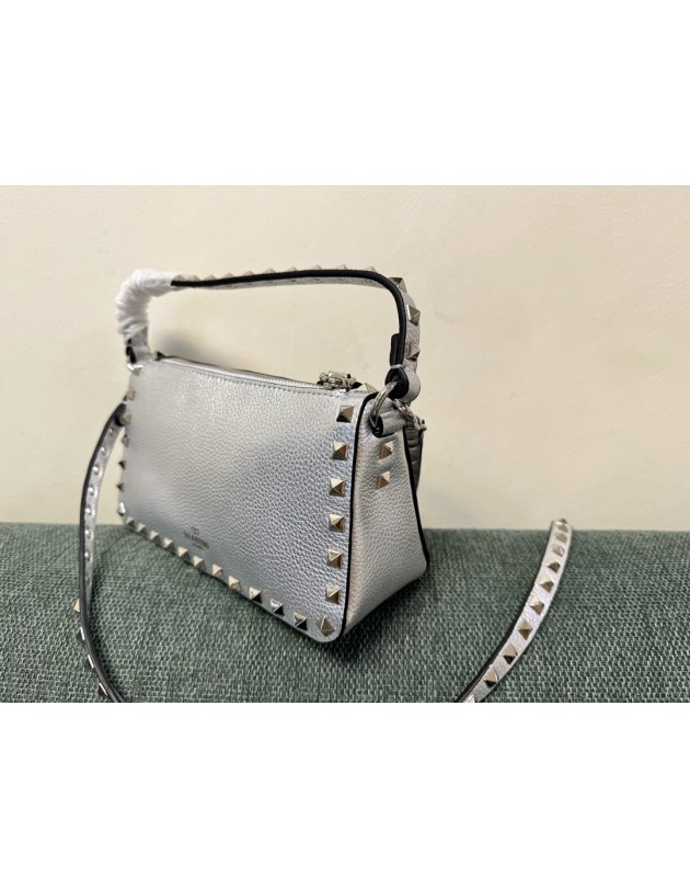 Borsa Piccola A Tracolla Rockstud In Vitello Laminato VALENTINO