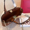 Mini Borsa Shopping Rockstud In Vitello Granato VALENTINO