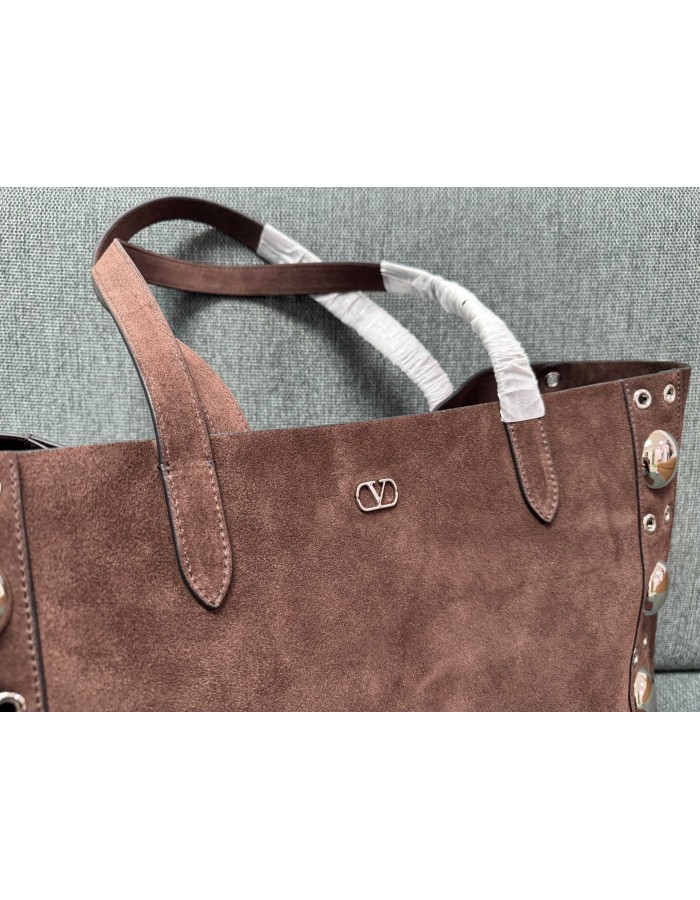 Borsa Shopping Media Nellcôte In Suede VALENTINO