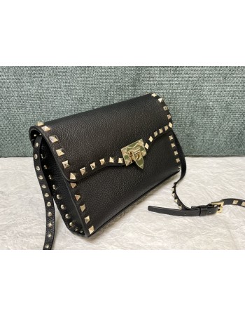 Borsa Piccola A Tracolla Rockstud In Vitello Granato VALENTINO