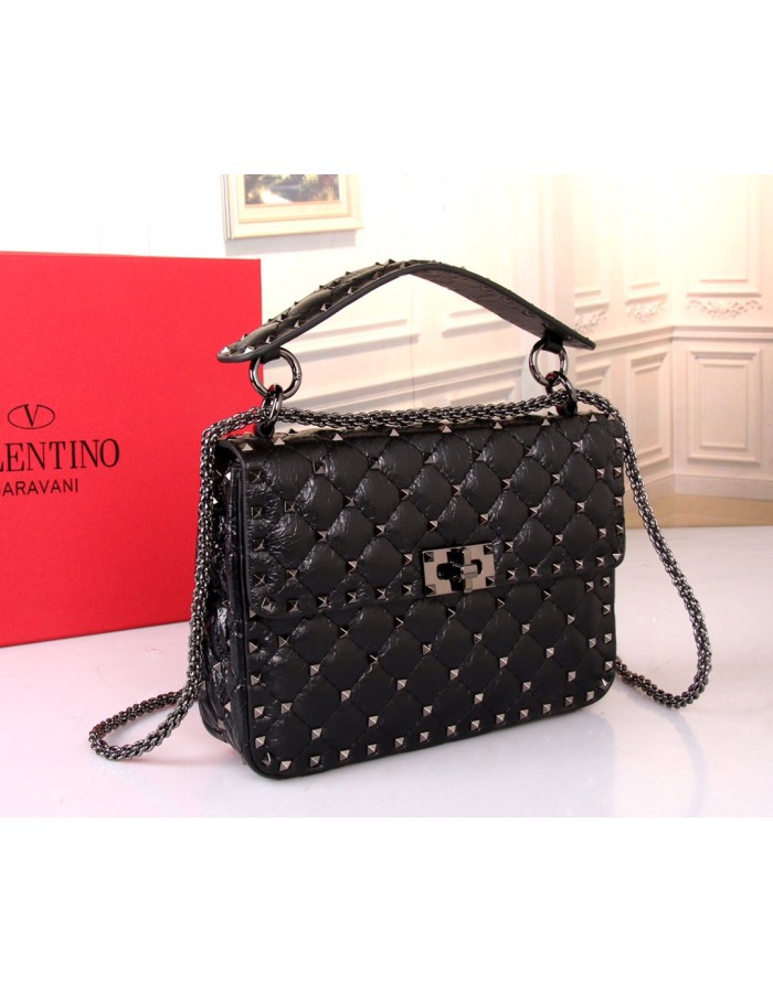 Borsa Media Rockstud Spike In Capretto VALENTINO
