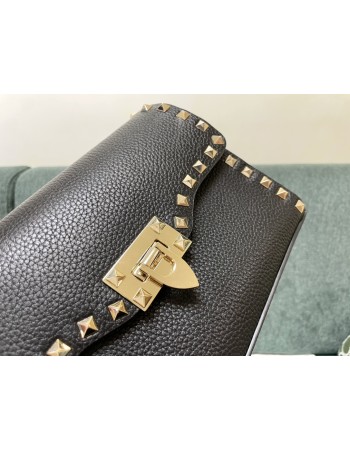 Borsa Piccola A Tracolla Rockstud In Vitello Granato VALENTINO