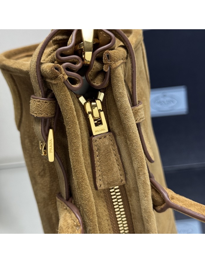 Borsa a mano Prada Bonnie medium in pelle scamosciata PRADA
