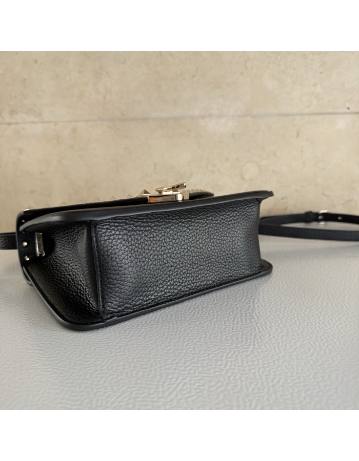 Borsa Piccola A Tracolla Rockstud In Vitello Granato VALENTINO
