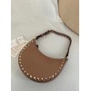 Mini Borsa Hobo Rockstud In Vitello Granato VALENTINO