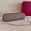 Mini Borsa Shopping Rockstud In Vitello Granato VALENTINO