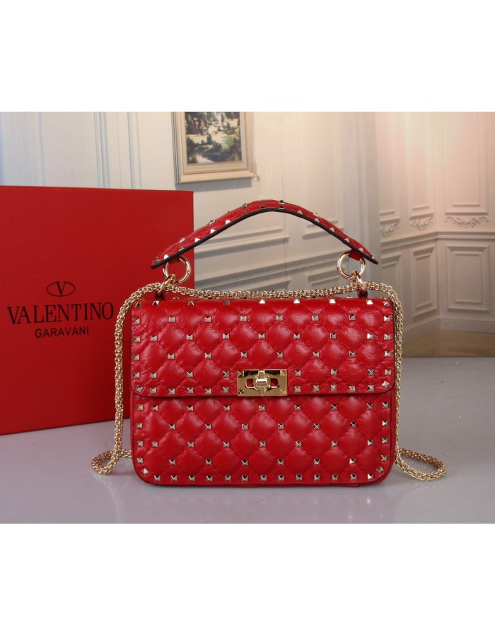 Borsa Media Rockstud Spike In Capretto VALENTINO