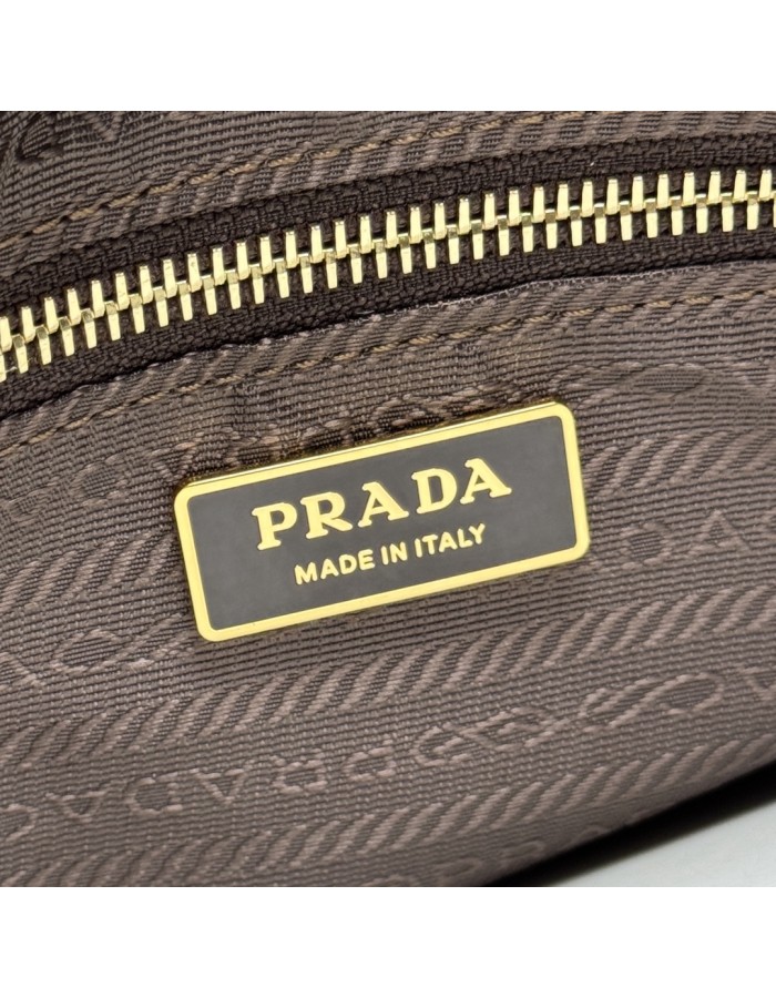 Borsa a mano Prada Bonnie large in pelle scamosciata PRADA