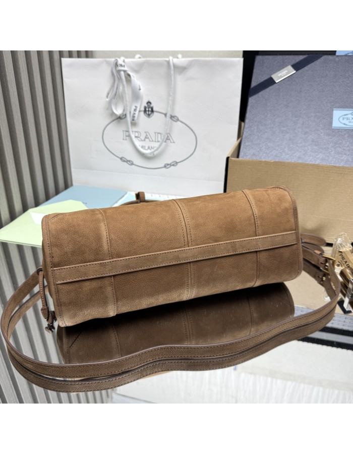 Borsa a mano Prada Bonnie medium in pelle nabuk PRADA
