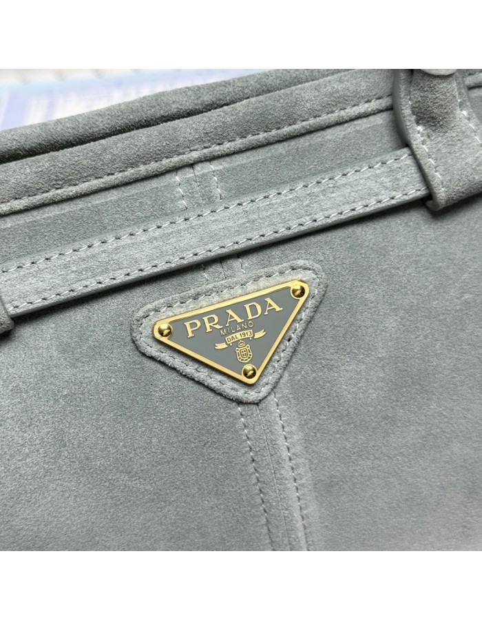 Borsa a mano Prada Bonnie medium in pelle scamosciata PRADA