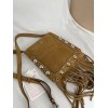 Borsa A Spalla Piccola  Nellcôte In Suede Con Frange VALENTINO