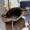 Borsa a mano Prada Bonnie large in pelle scamosciata PRADA