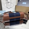 Borsa a mano Prada Bonnie small in denim e pelle PRADA