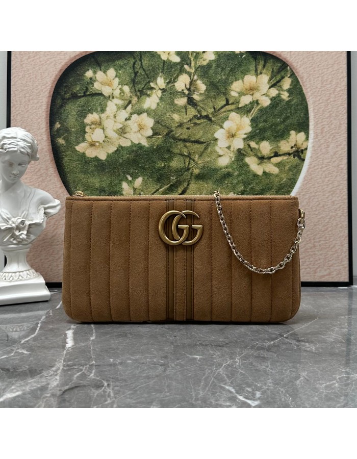 Pouch GG Marmont con cinturino GUCCI