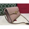 Borsa Piccola A Tracolla Rockstud In Vitello Granato VALENTINO