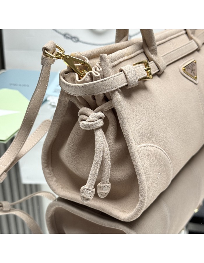 Borsa a mano Prada Bonnie medium in pelle scamosciata PRADA