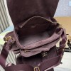 Borsa a spalla Prada Explore medium in pelle scamosciata PRADA