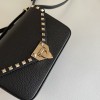 Borsa Piccola A Tracolla Rockstud In Vitello Granato VALENTINO