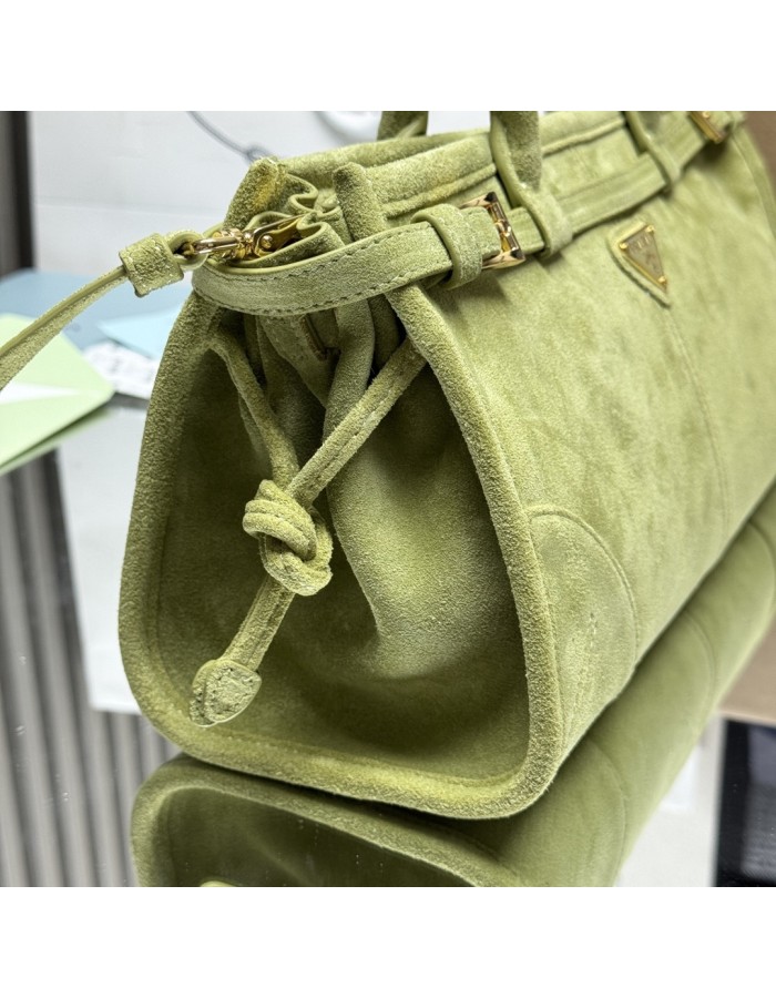 Borsa a mano Prada Bonnie medium in pelle scamosciata PRADA