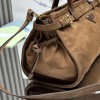 Borsa a mano Prada Bonnie medium in pelle nabuk PRADA