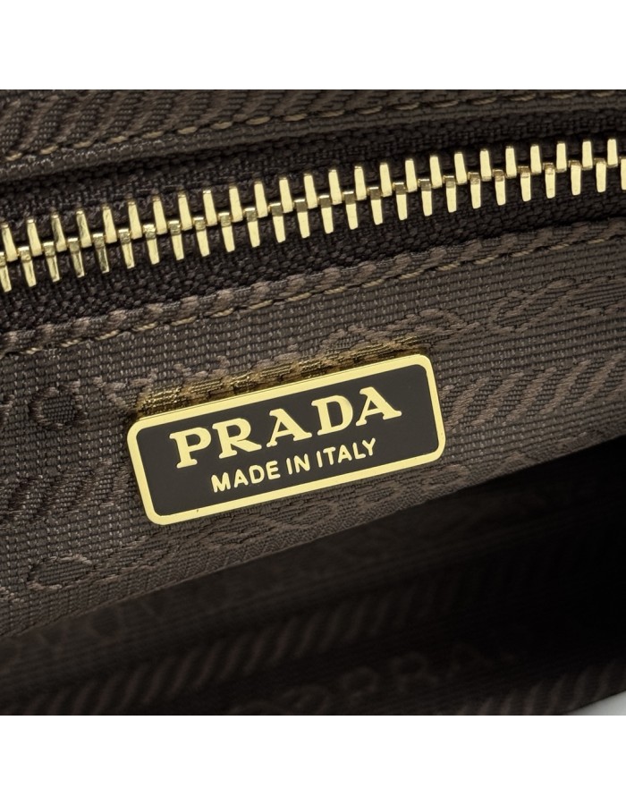 Borsa a mano Prada Bonnie medium in denim e pelle PRADA