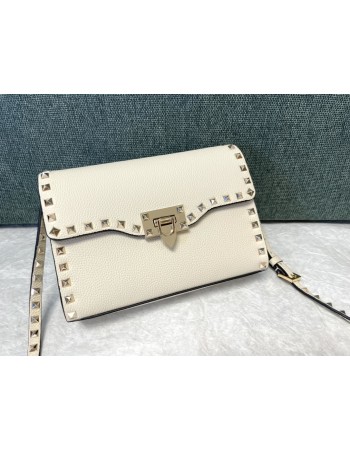 Borsa Piccola A Tracolla Rockstud In Vitello Granato VALENTINO