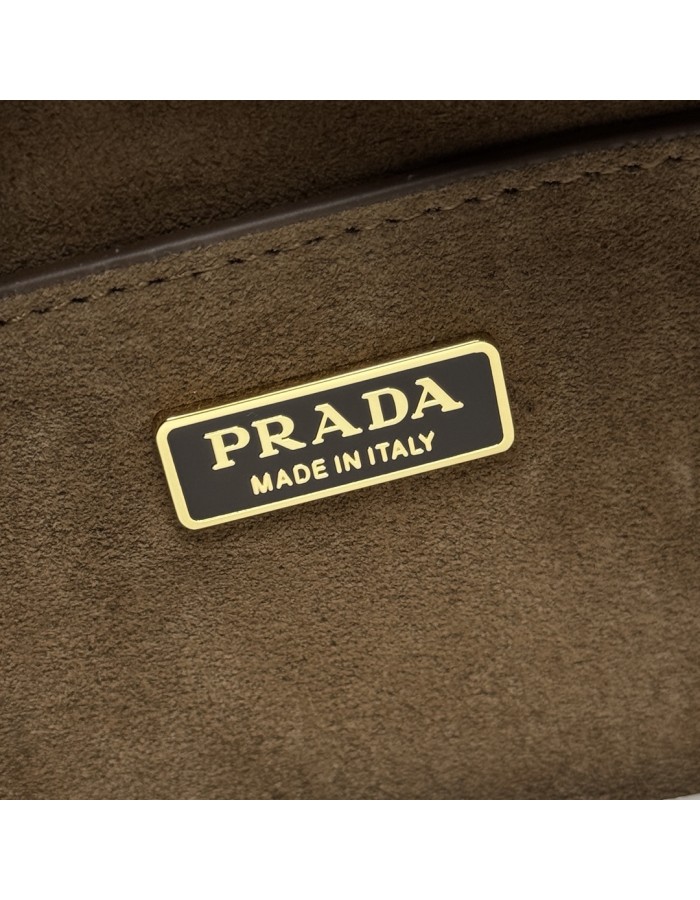 Borsa a spalla Prada Explore medium in pelle scamosciata PRADA