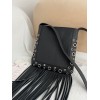 Borsa A Spalla Piccola  Nellcôte In Pelle Con Frange VALENTINO