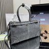Borsa a mano Prada Bonnie large in pelle scamosciata PRADA