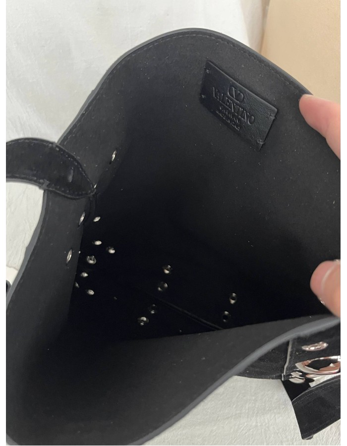 Borsa A Spalla Nellcôte In Suede Con Frange VALENTINO
