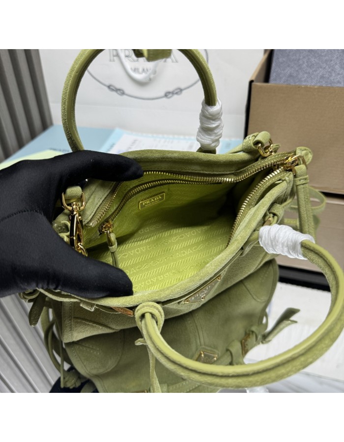 Borsa a mano Prada Bonnie mini in pelle scamosciata PRADA