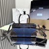 Borsa a mano Prada Bonnie small in denim e pelle PRADA
