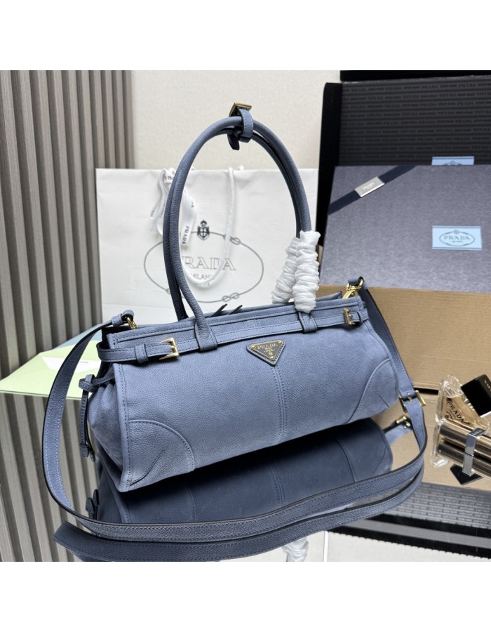 Borsa a mano Prada Bonnie medium in pelle nabuk PRADA