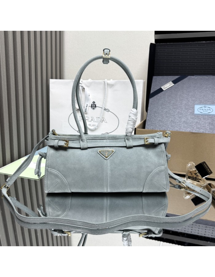 Borsa a mano Prada Bonnie medium in pelle scamosciata PRADA