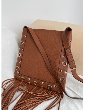 Borsa A Spalla Nellcôte In Pelle Con Frange VALENTINO